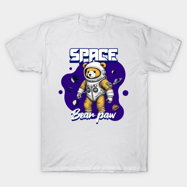 Bear Astronaut in Space T-Shirt by antarte